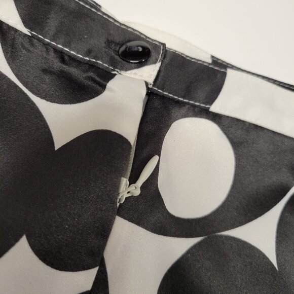 BLACK And White Polka Dot Long Skirt EUR Size 40 - Picture 3 of 6